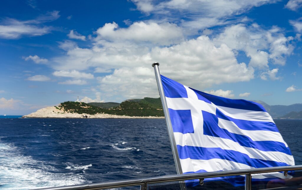 travel with Greece flag